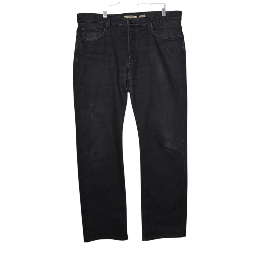 John Varvatos Straight Leg Jeans Authentic Fit Black Button Fly Size 36 Star USA